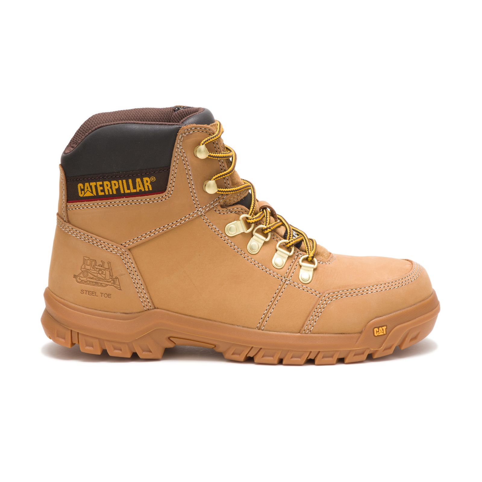 Caterpillar Boots South Africa - Cat Men's Outline Steel Toe Work Boots Orange NG0497351